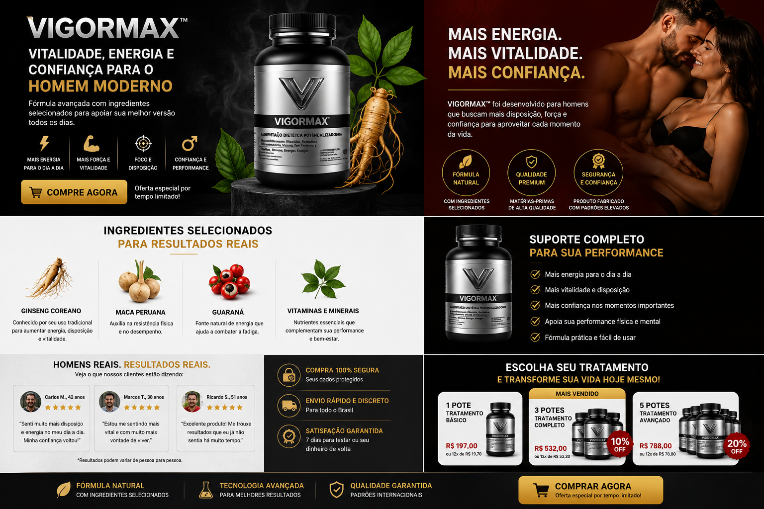 VigorMax™ — Vitalidad, Energía y Confianza para el Hombre Moderno